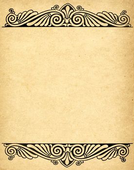 old grunge paper background with victorian style 