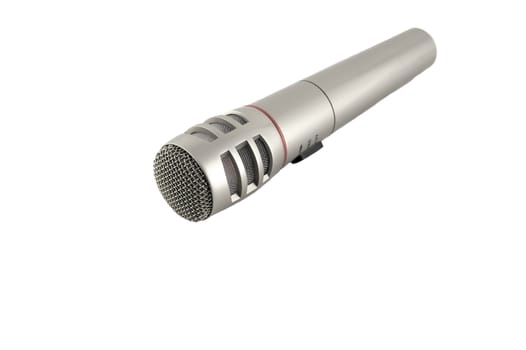 Microphone over white. Shallow DOF. 