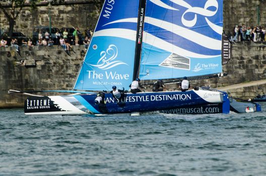 The Wave - Muscat compete in the Extreme Sailing Series