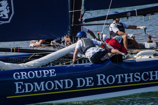 Groupe Edmond de Rothschild compete in the Extreme Sailing Serie