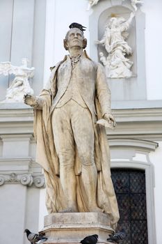 statue of musician Franz Joseph Haydn in Vienna, Austria