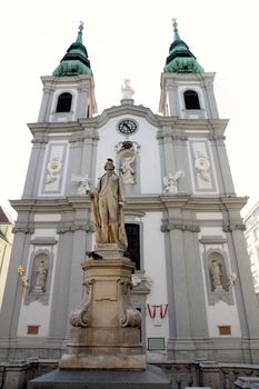 The Baroque Church of Mariahilf in Vienna, Austria
