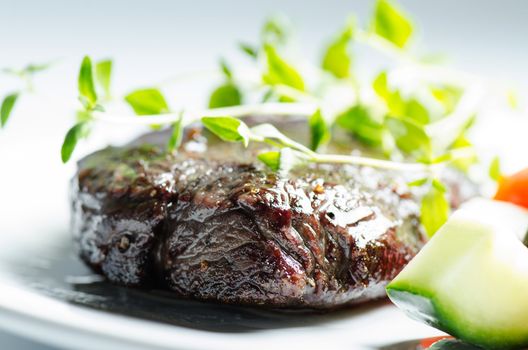 Grilled whale steak with thymus