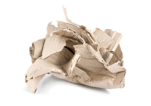 Crumpled cardboard