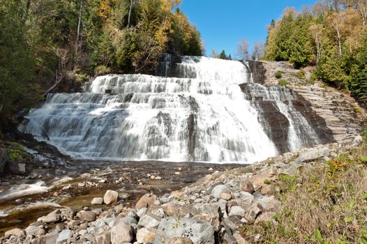 Fraser waterfall in La Malbaie, Canada, part of the campground