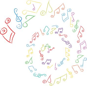 vector colorful music note illustration