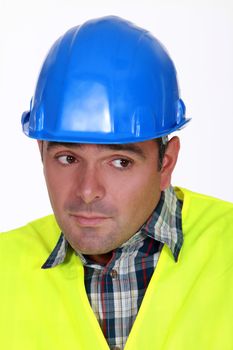 Nervous construction worker