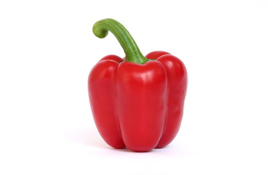 Sweet red pepper on white background