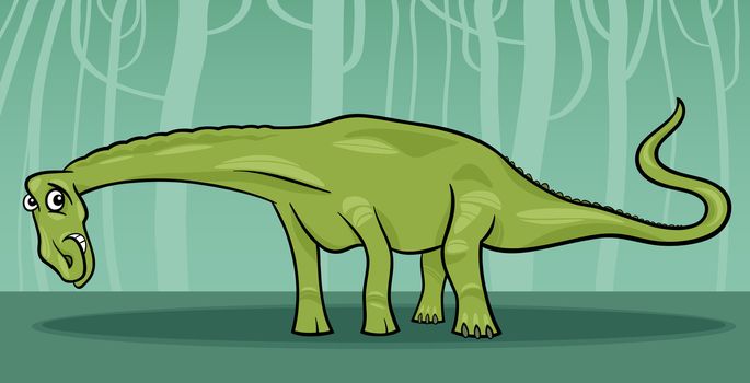 cartoon illustration of diplodocus dinosaur