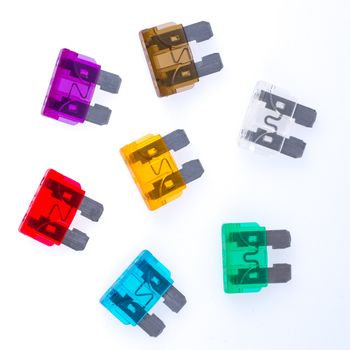 Different colors of  car fuses