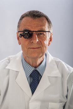 Man with Magnifying Glasses