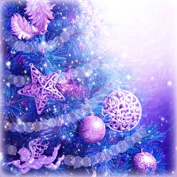 Christmas tree magic background