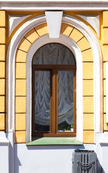 Antique style window of historic building