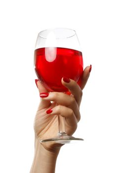 Woman holding a wine glass 