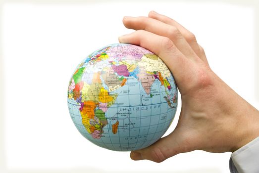  globe in hand