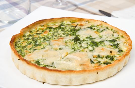 Tarte with spinach
