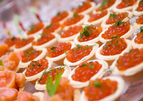  Tartlet with red caviar   