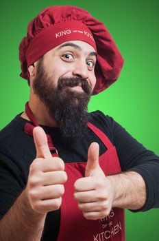 happy bearded chubby chef 