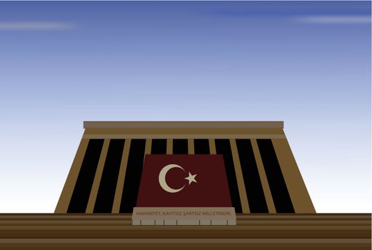 vector illustration of mausoleum 