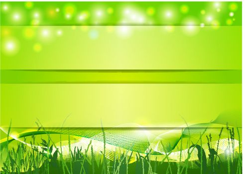 vector abstract spring background, eps10 file, gradient mesh and transparency used