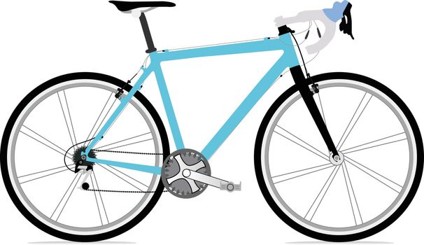 Single bicycle illustration icon