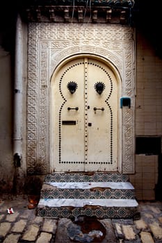 door in the casbha of sousse in  tunisia