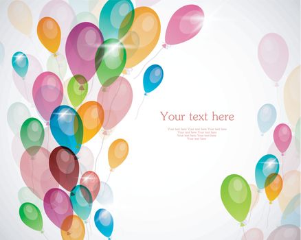 Background with colored balloons