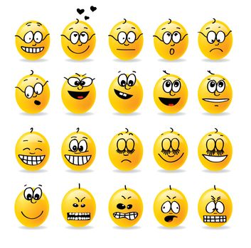 vector smiley emotions moods