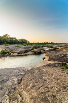 Sampanbok in Mekong River, Ubon Ratchathani, Thailand