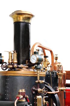 detail of old steam machine