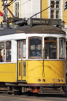 Typical yellow Tram 