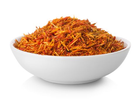 Saffron in plate