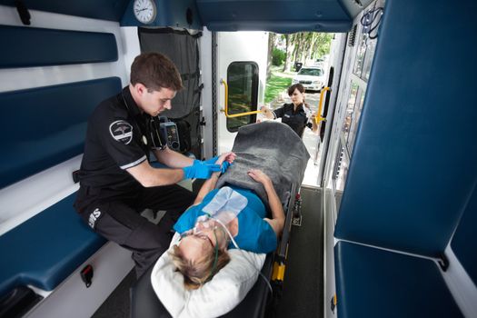 EMT Professional in Ambulance
