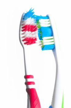 colorful toothbrush on a white background