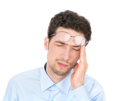 Businessman with headache