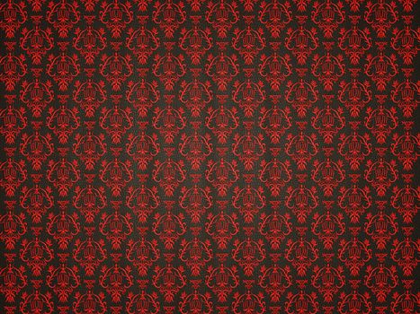 Mock croc background with red victorian ornament