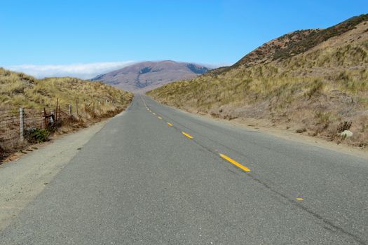 Desolate road along the Lost Coast of California