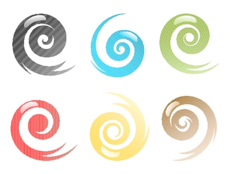 Vector Swirly Design Elements Set