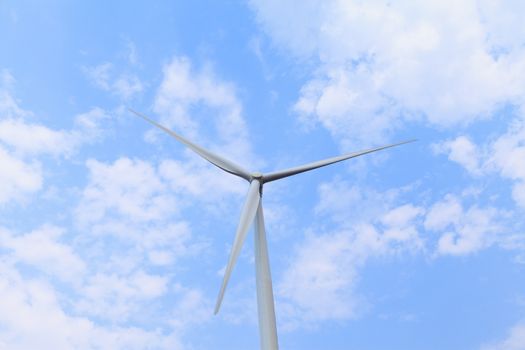 Wind Turbine with blue sky