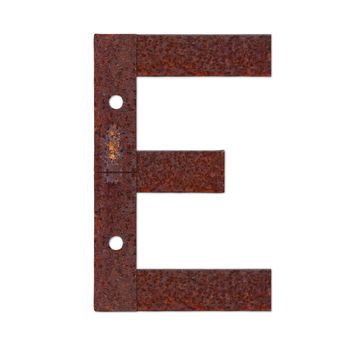 Alphabet made from rust plate