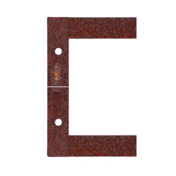 Alphabet made from rust plate