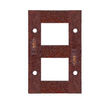 Number made from rust plate