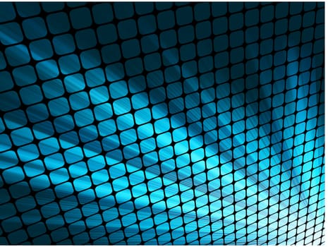 Blue rays light 3D mosaic. EPS 8 vector file included