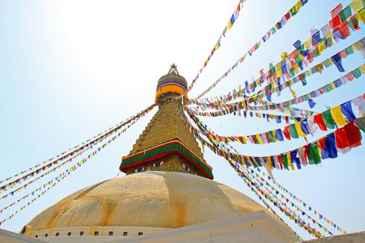 Stupa of the swayambhunath temple in kathmandu, Nepal 