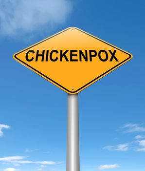 Chickenpox concept.