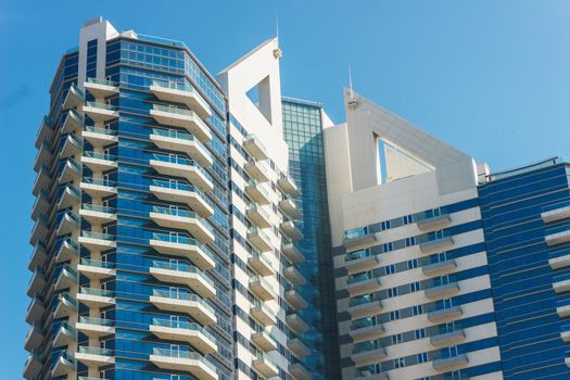 High rise buildings and streets in Dubai, UAE