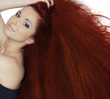 Red hair beauty