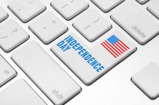 Independence day on the computer keyboard
