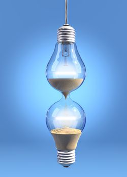 Hourglass lightbulb