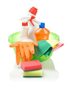 objects for cleaning in basin